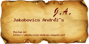 Jakobovics András névjegykártya